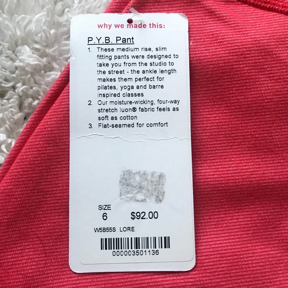 Lulu Lemon PYB Pant Size 6 - Picture 5 of 5